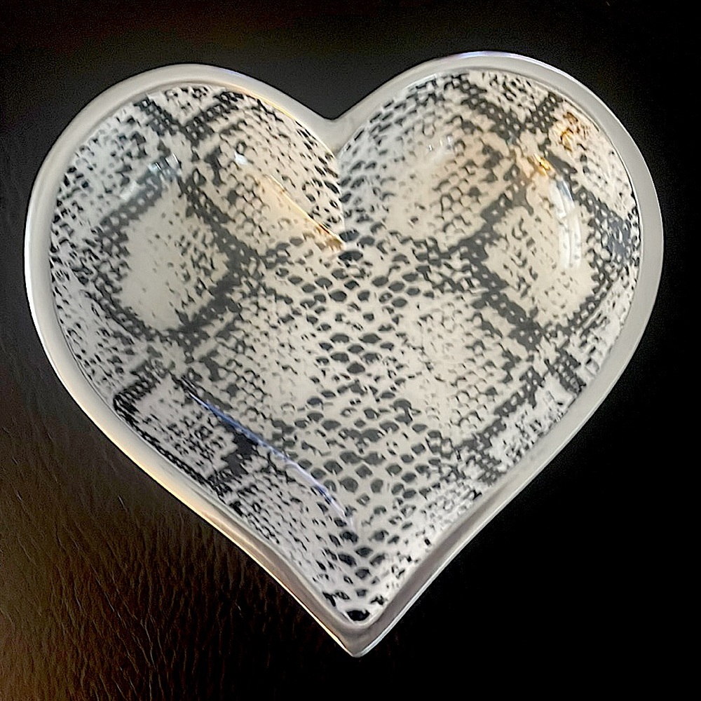 Heart Dish With Matching Heart Spoon